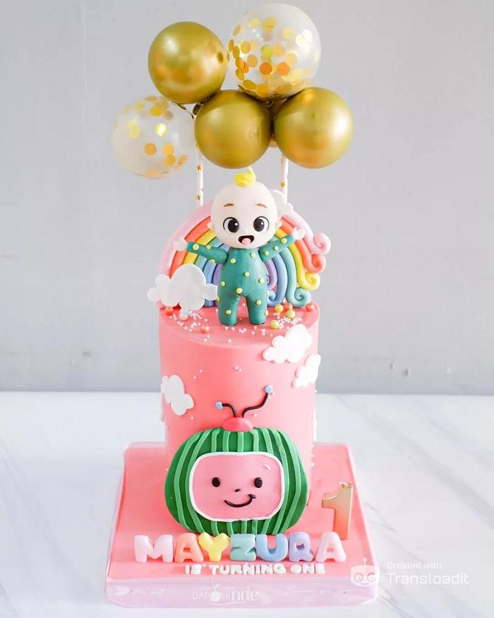 Cocomelon Themed Fondant Cake