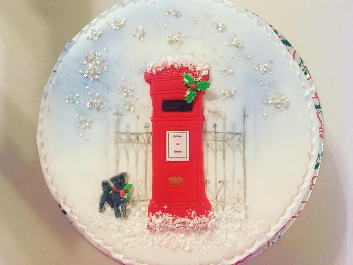 Christmas Postbox Cake