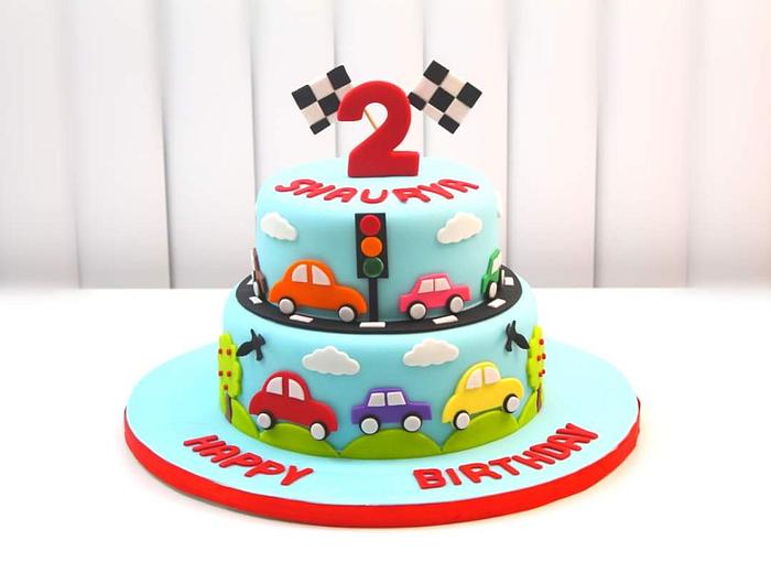 Car Vehicles Theme Cake