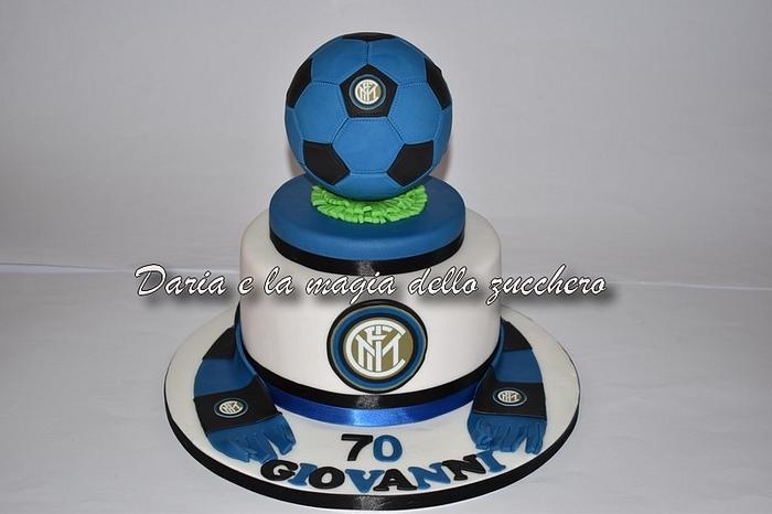 Inter soccer cake