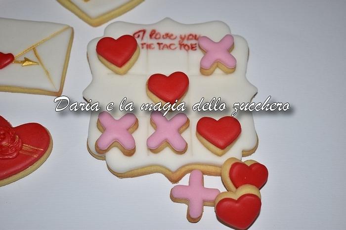 Valentine TicTacToe cookie