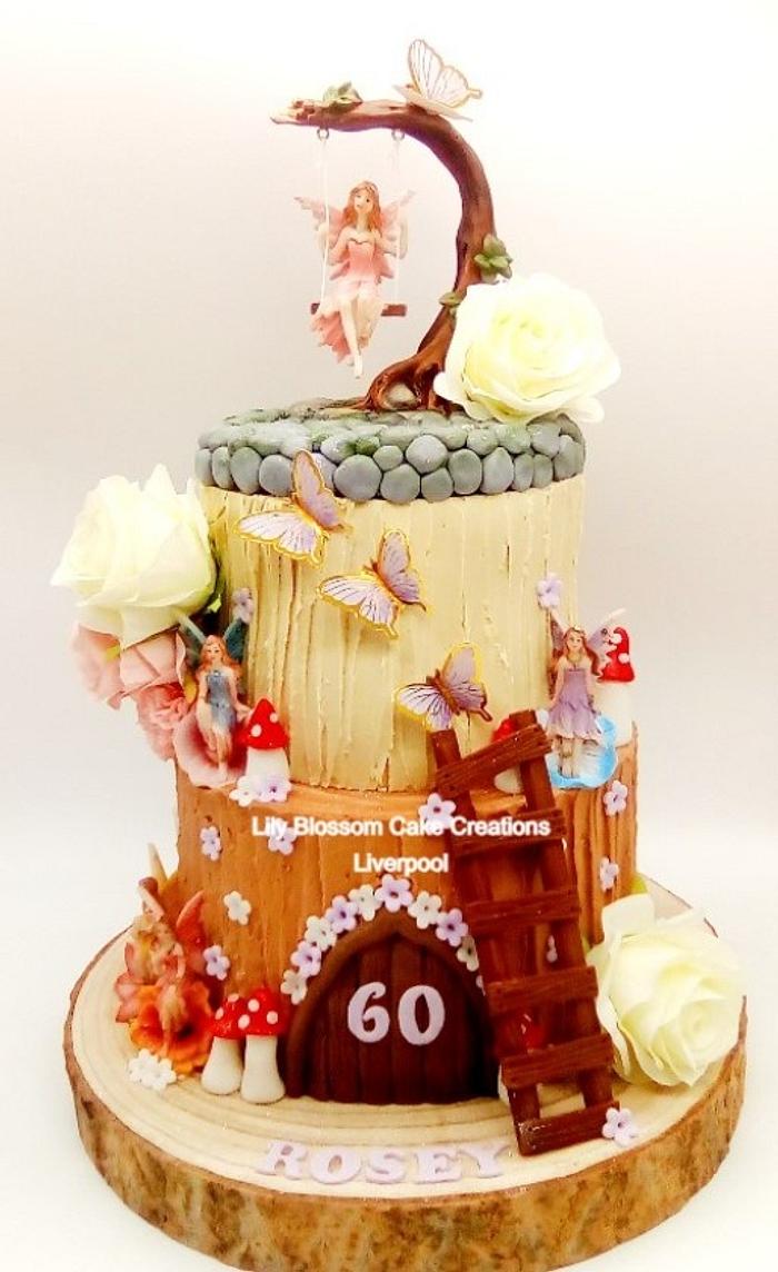 Flower Fairies 60th Birthday Cake