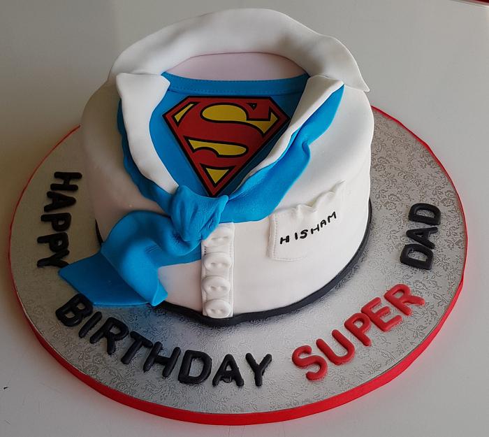Super dad birthday cake