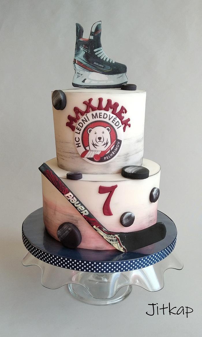 Hockey birthday cake