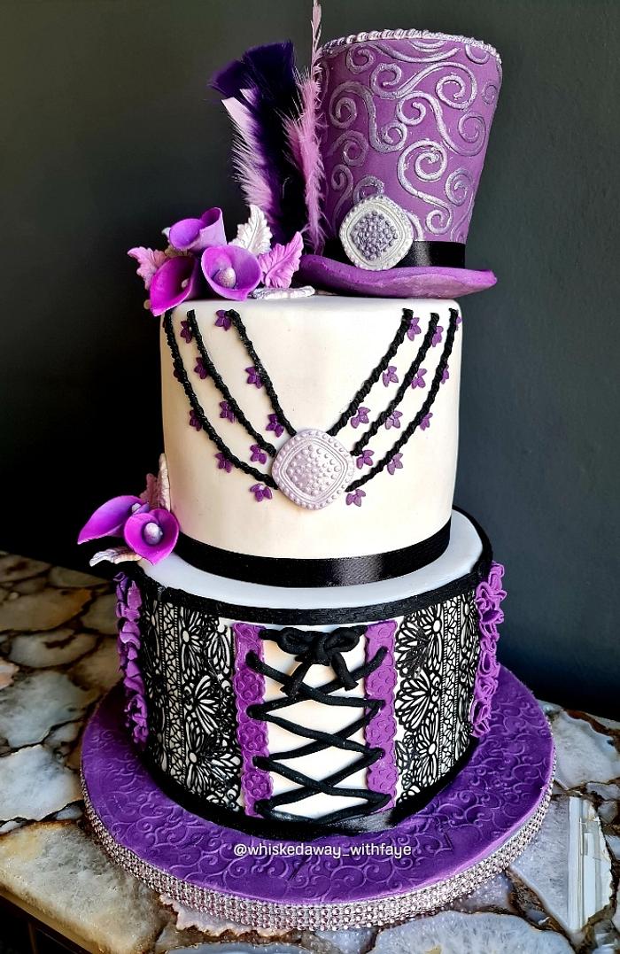 Funky Purple Hat cake!