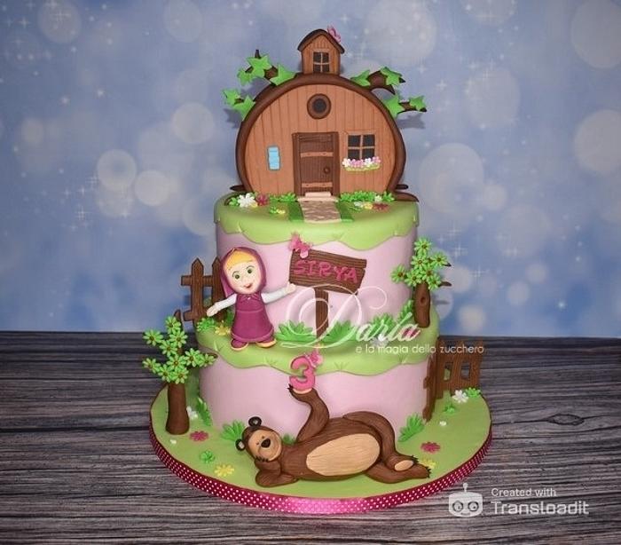 Masha and the bear cake