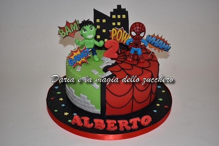 Baby heroes cake