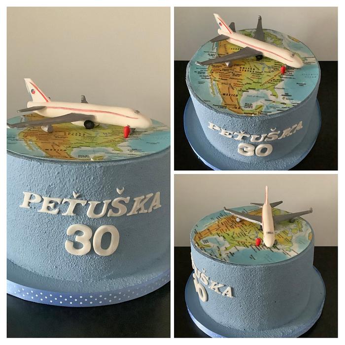 Cake with the plane