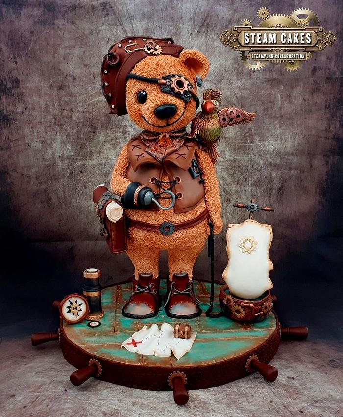 Steampunk Collaboration Teddy Bear Pirate