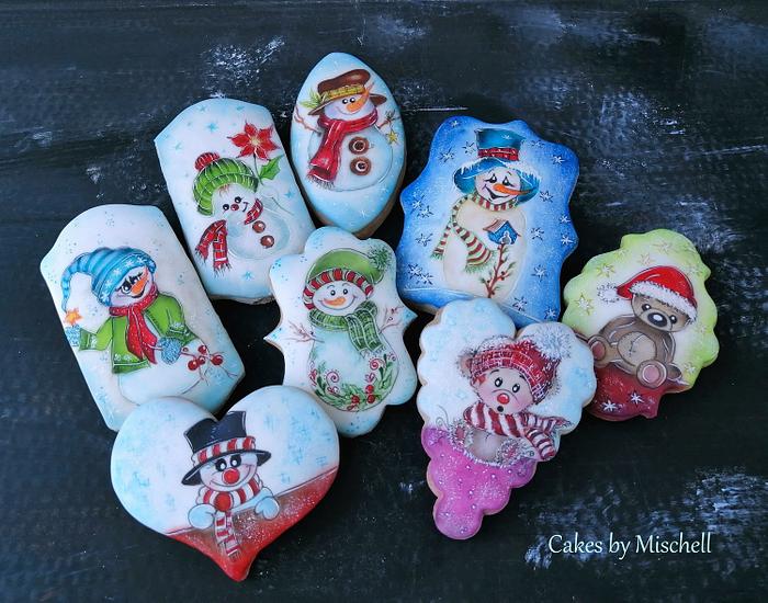 Hand painted christmas gingerbreads
