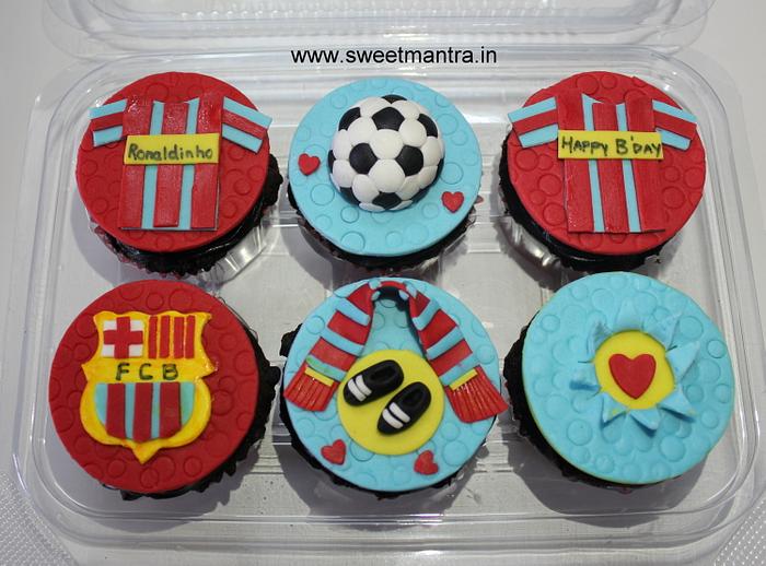 Football cupcakes