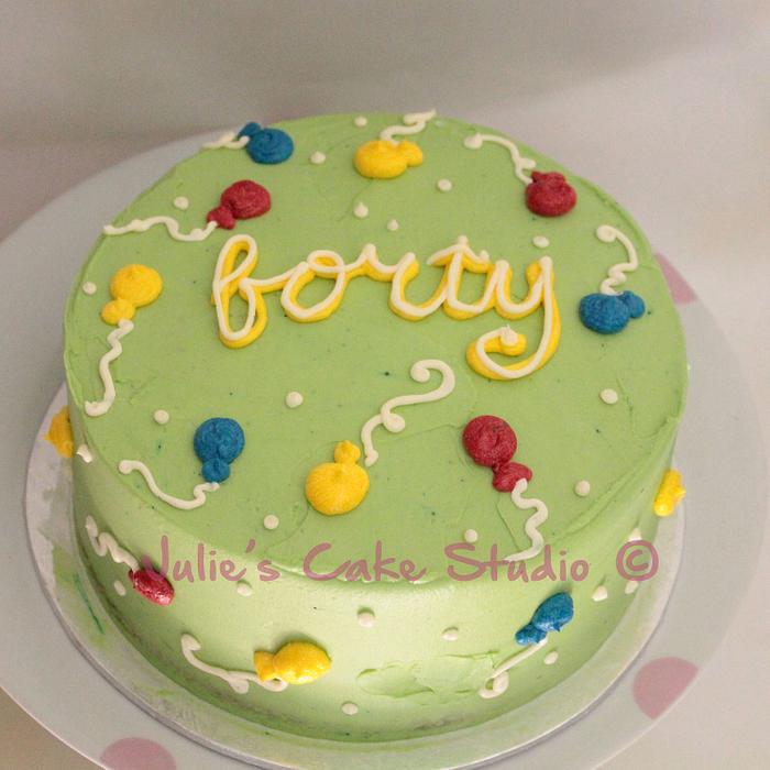 Fabulous Forty Buttercream Cake