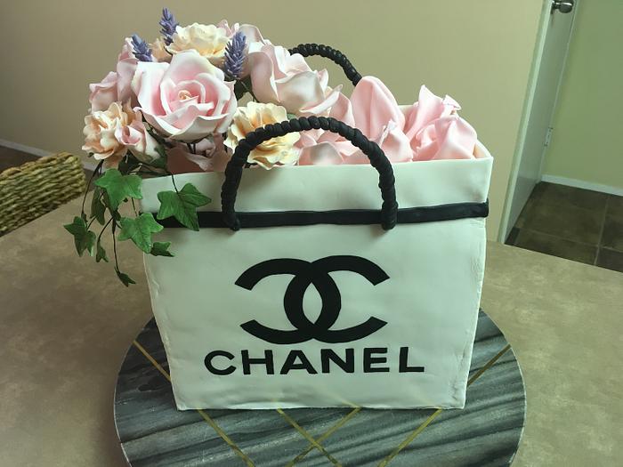 50th Designer Shopping Bag cake