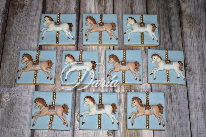Carousel horses cookies