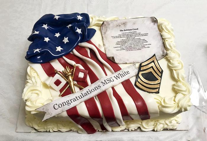 Military Promotion Cake 
