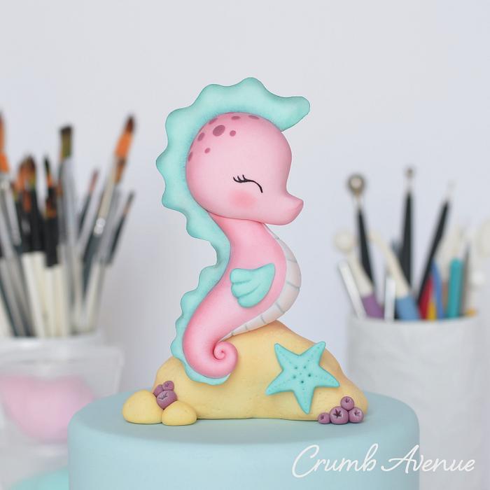 Cute Seahorse Cake Topper