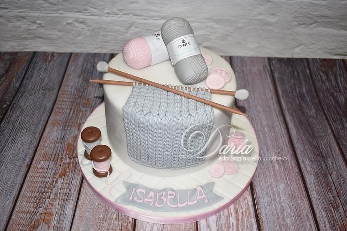 Knitting cake