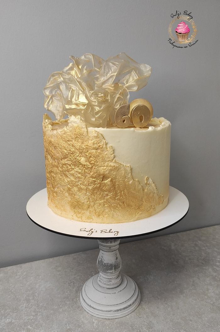 Gold Anniversary cake