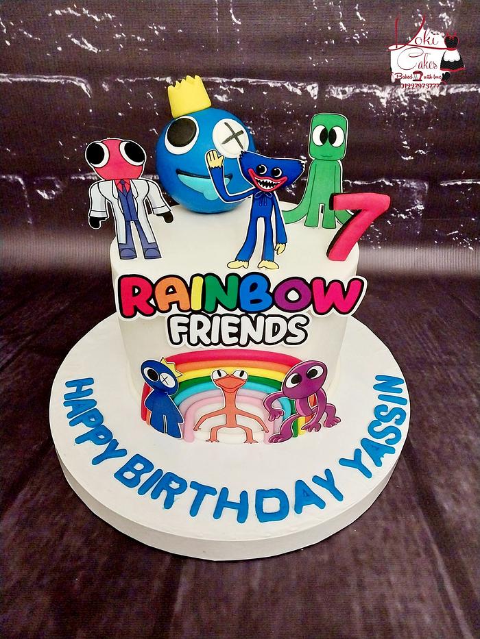 "Rainbow Friends cake"