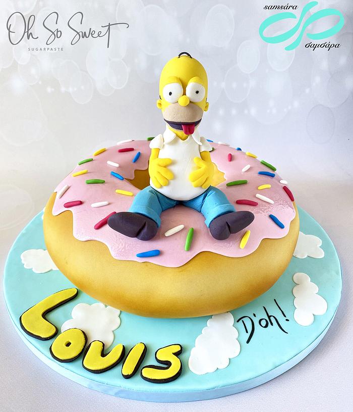 Giant Donut Homer Simpson Cake!