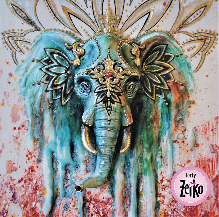 INCREDIBLE INDIA CAKE COLLABORATION - Painted Indian elephant