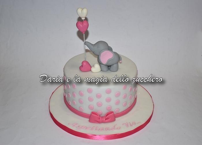 baby elephant for baby shower cake