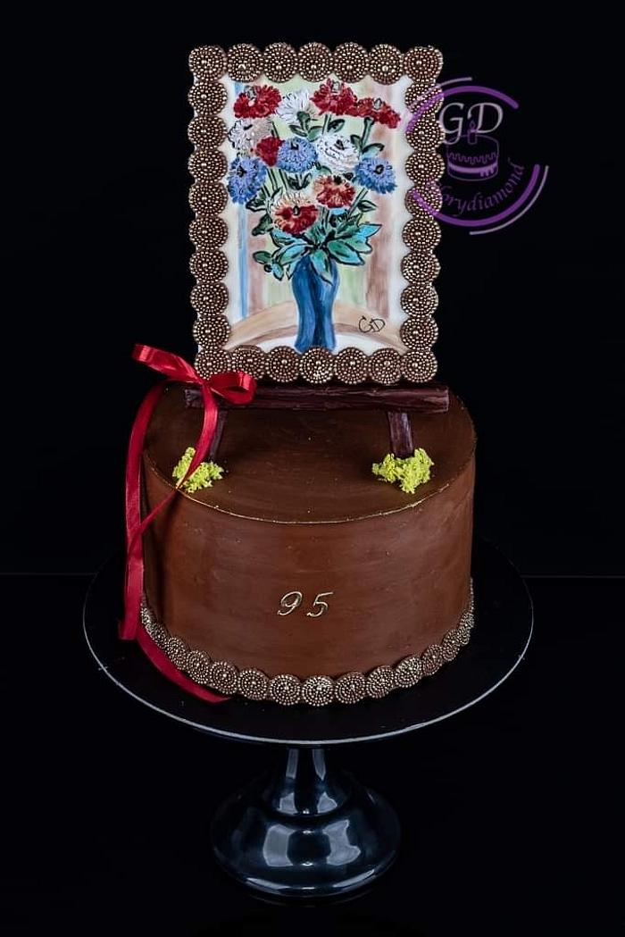 Birthday cake for famous painter