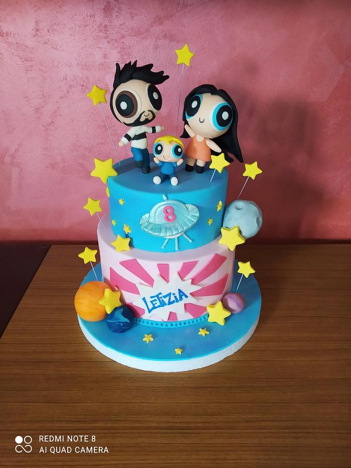 Space family YouTube cake