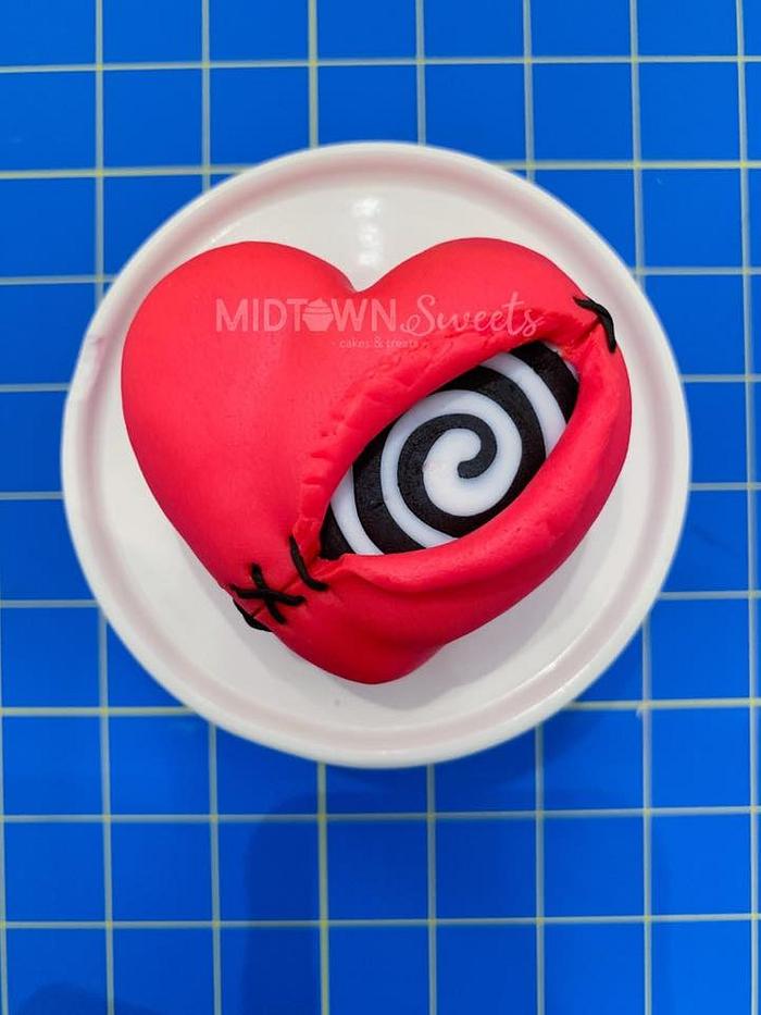 Tim Burton Mini Heart Cake
