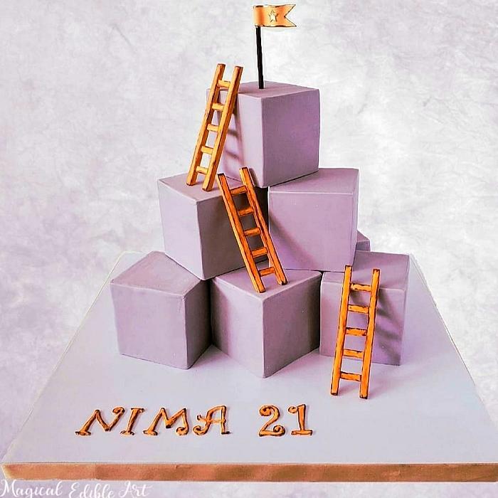 Ladder of life cake