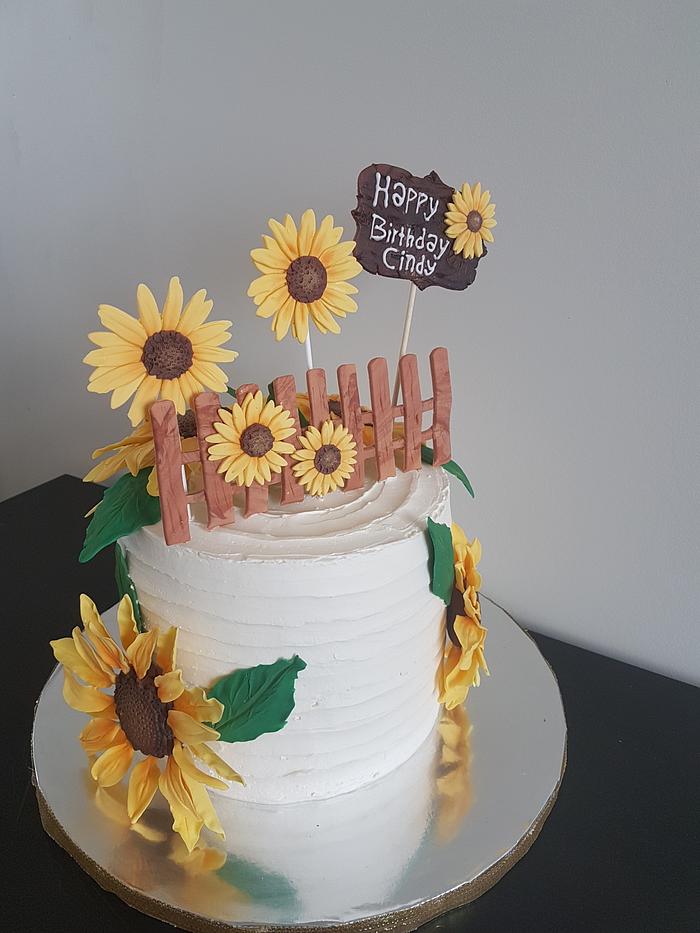 Sun flower cake