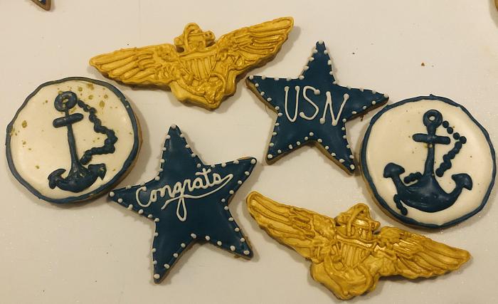 Wing pinning ceremony cookies