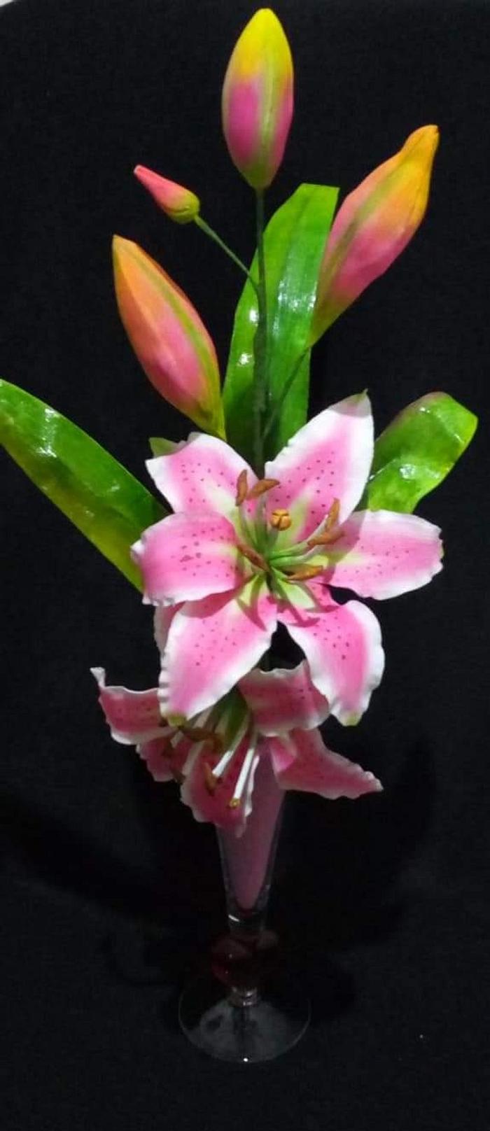 Lily gum paste flower