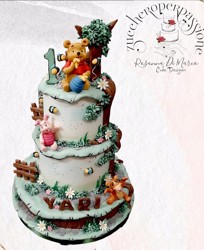 Winnie the Pooh and Friends Baby Shower Cake - Decorated - CakesDecor