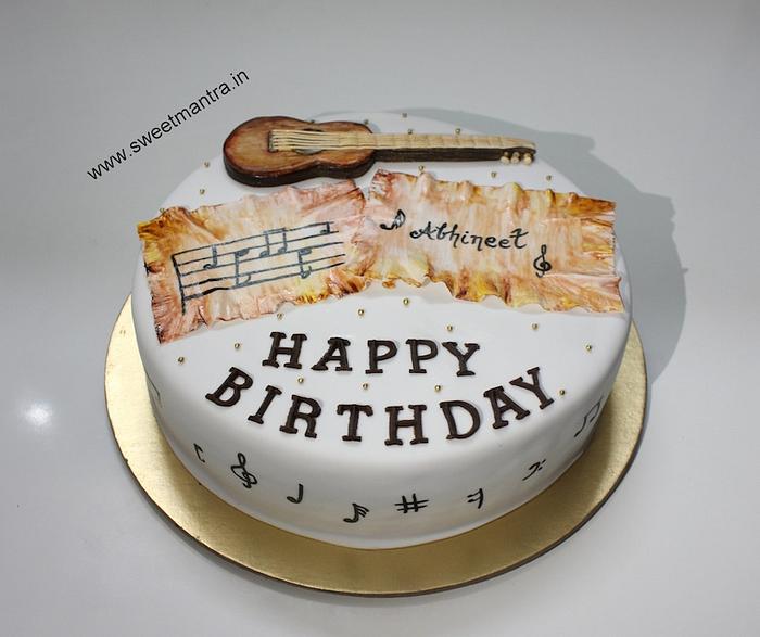 Guitar and Music cake