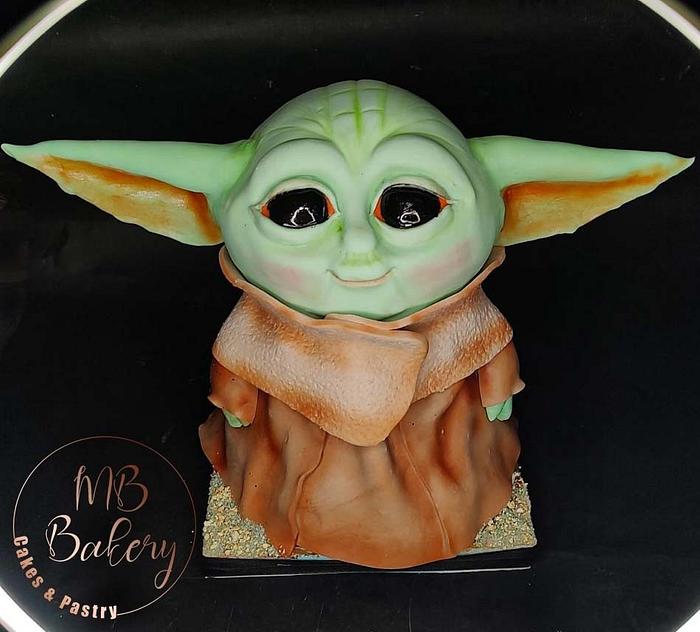 Baby Yoda cake