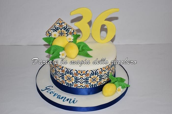 Sicily themed cake