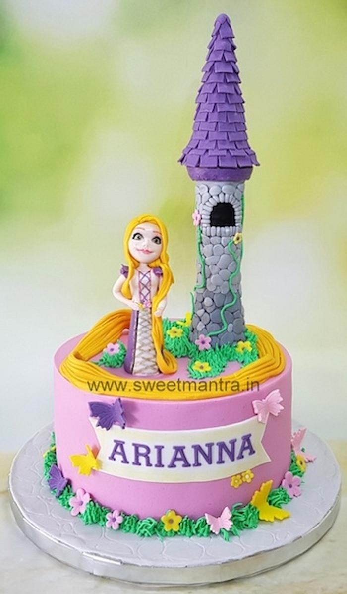 Rapunzel tower cake