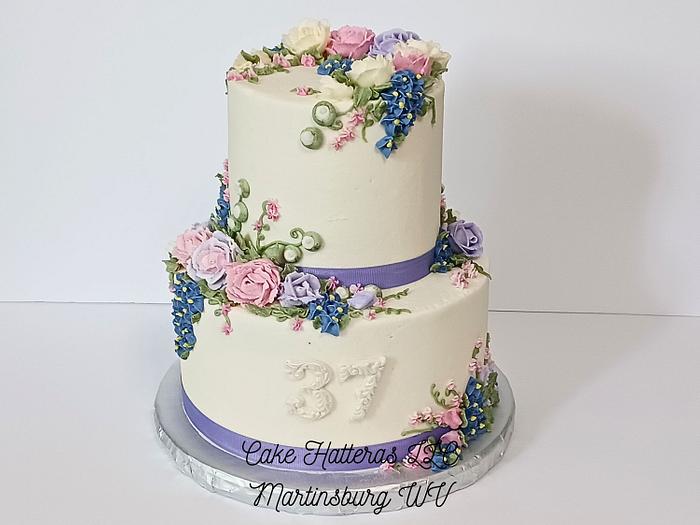 Thirty Seventh Wedding Anniversary Cake