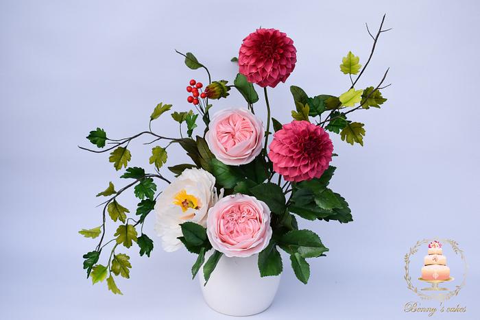  My flowers for the "Sugarflowers and Cakes in Bloom World Cancer Day" collaboration