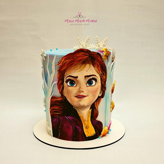 Painting cake Anna Frozen