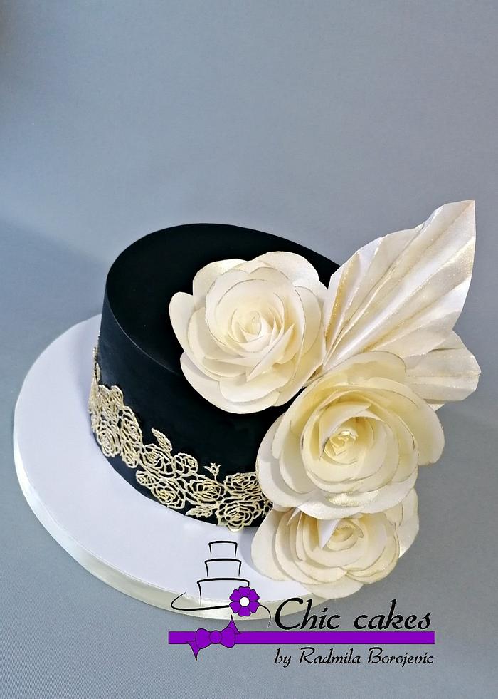 Elegant black cake