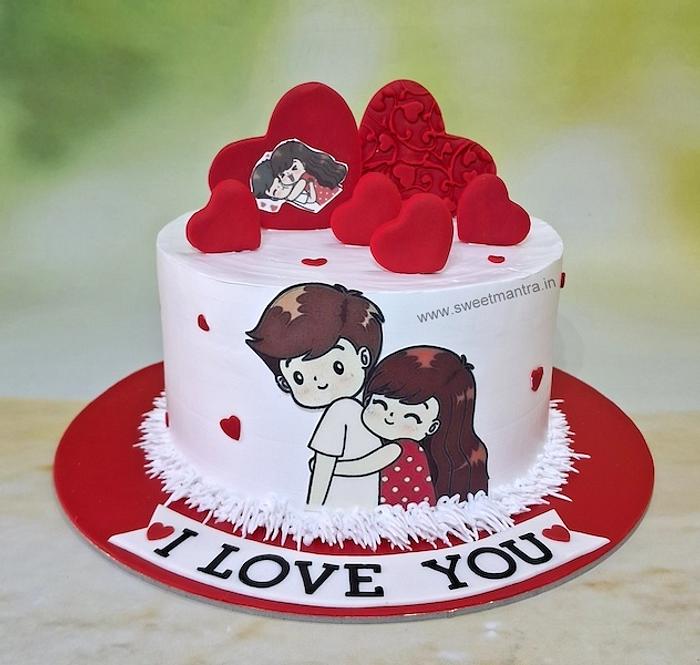 Valentine day cake