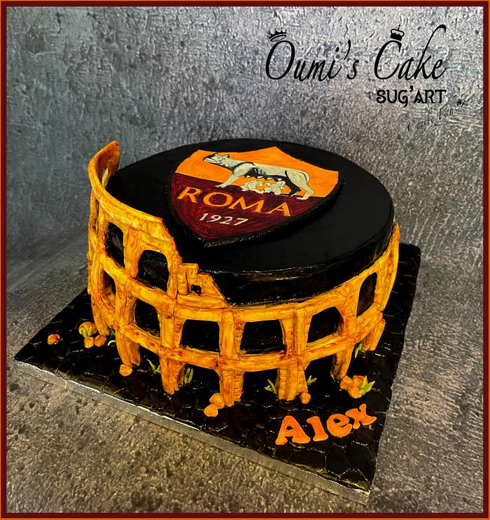 AS Roma Cake - Colosseum Cake