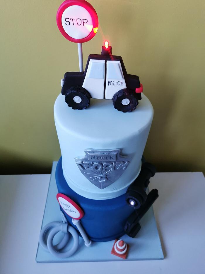 Police themed cake