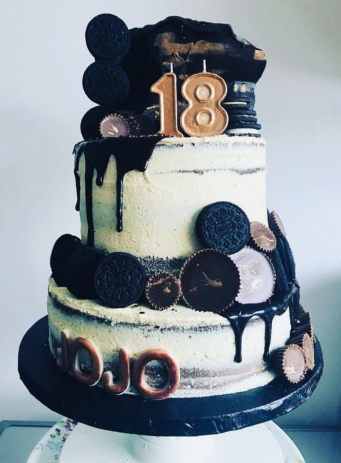 Oreo & PB Birthday Cake
