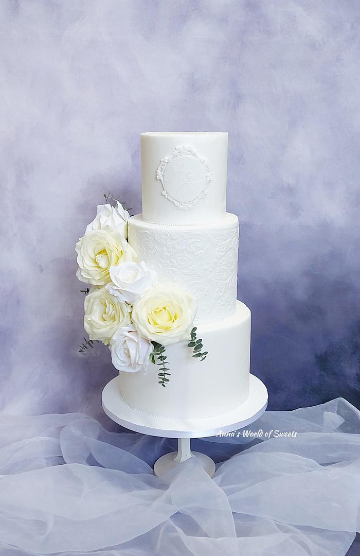 Wedding Cake with monogram 