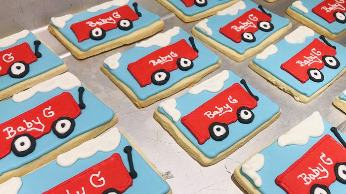 Baby Shower Cookies - Little Red Wagon