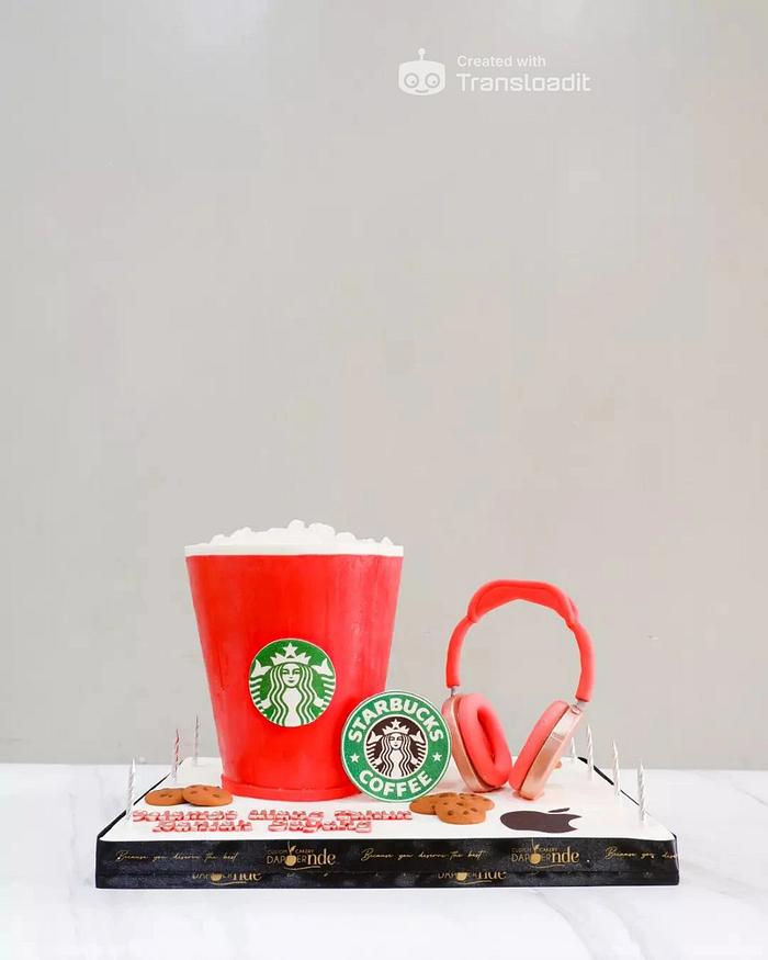 Starbucks Cup Birthday Cake