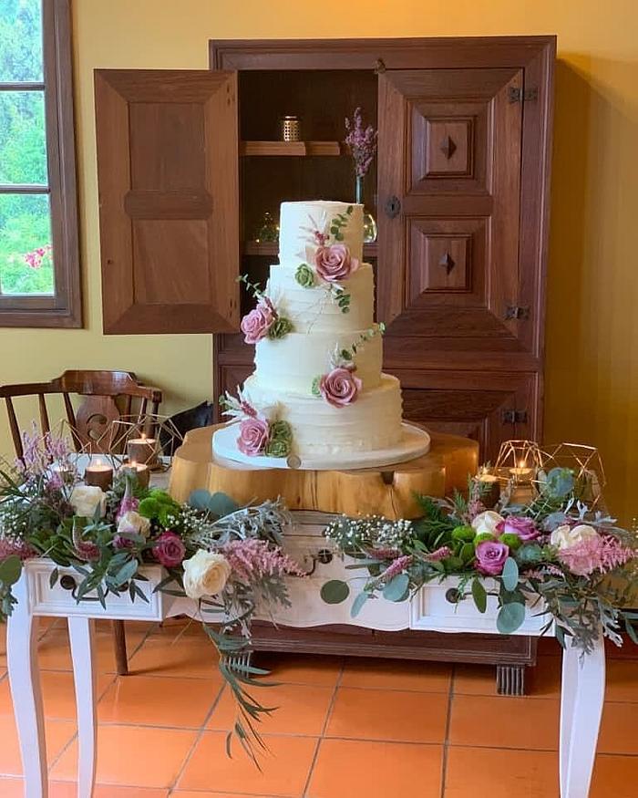 Wedding cake sugarflowers